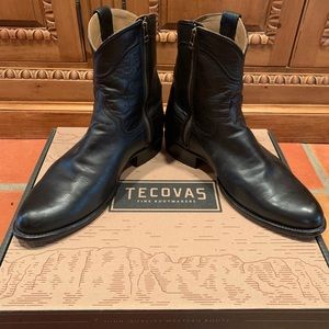 Tecovas Mens Midnight Black Calf Boot Size 11EE (wide)